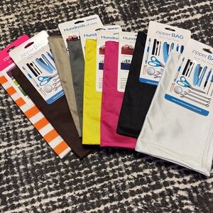 8 brand new zipper bags!!! Colorful Zipper Bag Set